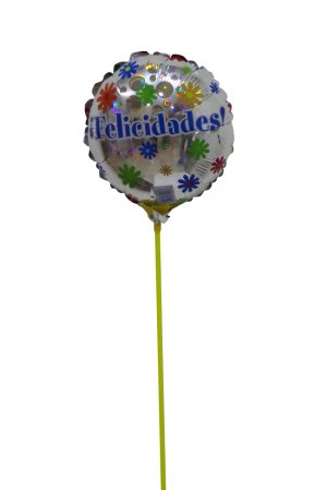 Globo con varilla "Felicidades" Varios diseños